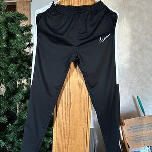 Nike Kids Black Sweatpants with White Logo